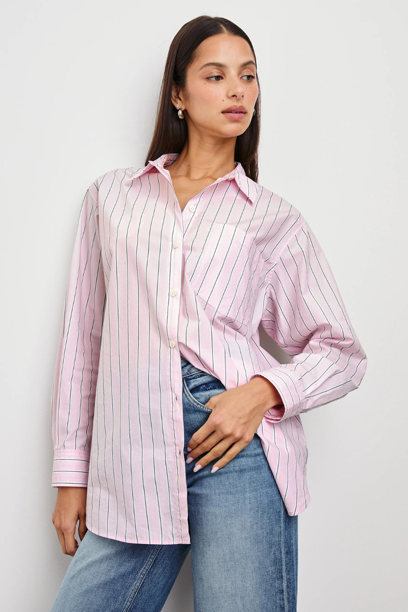 Elsa Shirt Cherry Blossom Stripe