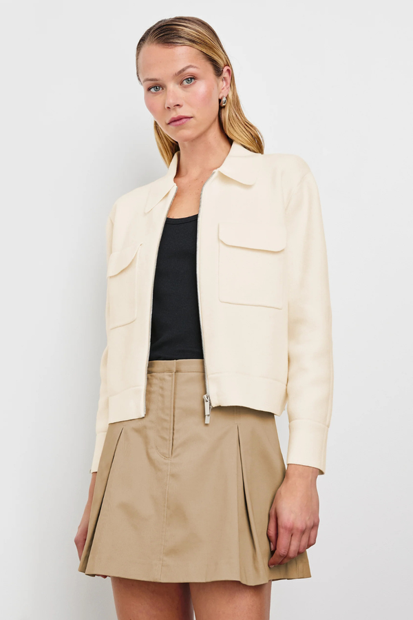 Remington Zip Up Jacket Ivory