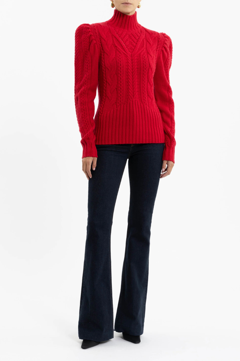 Valley Knit Jumper Red