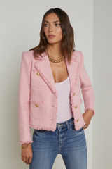 Sylvia Collared Jacket Pale Pink Gold