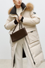 Fur Trimmed Puffer Jacket Beige