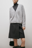 V Neck Pure Cashmere Cardigan Light Grey