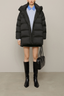 Longline Puffer Jacket Black