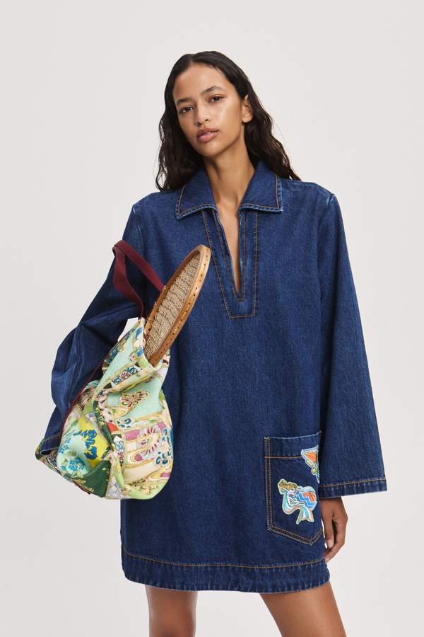 Speedy Denim Mini Dress Indigo