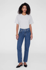 Lili Tee Framed Monogram Heather Grey