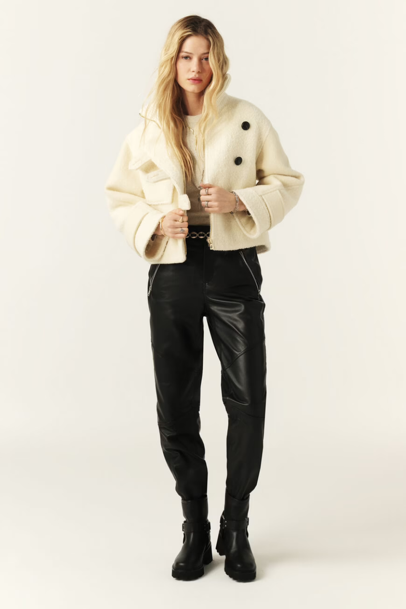 Dora Short Coat Ecru