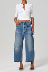 Ayla Raw Hem Crop Solano