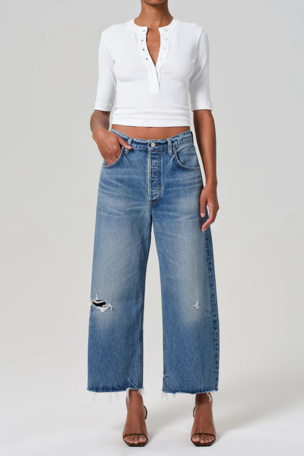 Ayla Raw Hem Crop Solano