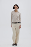 Collar V Neck Sweater Oat Melange