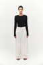 Organic Cotton Long Sleeve Top Jet Black