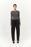 Organic Cotton Long Sleeve Top Khaki