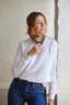 Ziggy Cotton Fleece Crew White