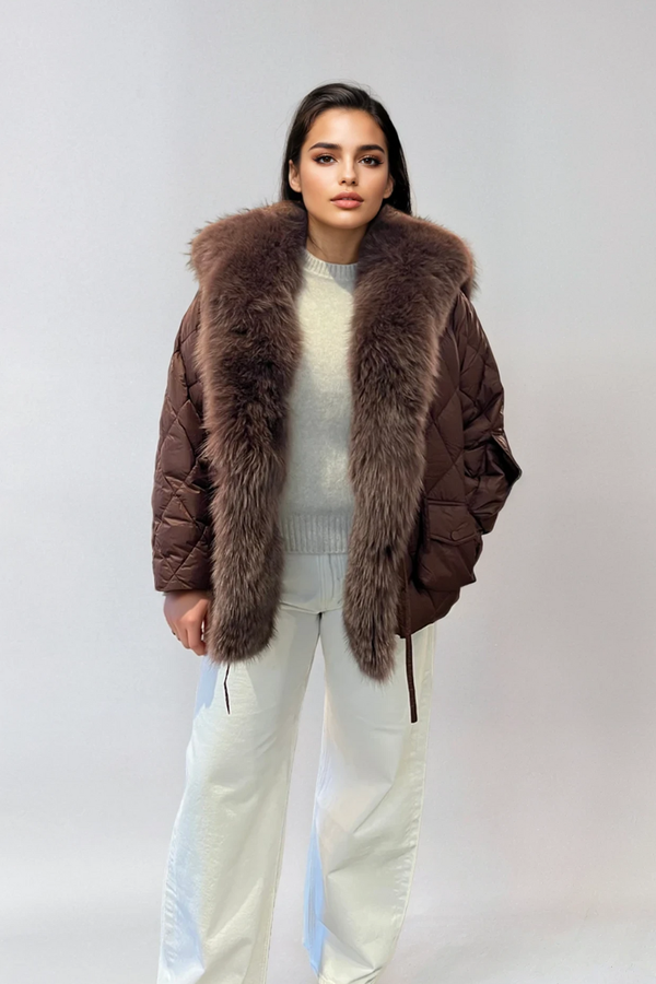 Short Tick Tock Jacket Chocolate
