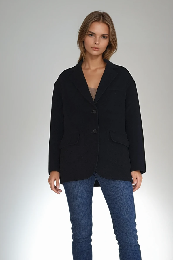 Camellia Wool Blazer Black