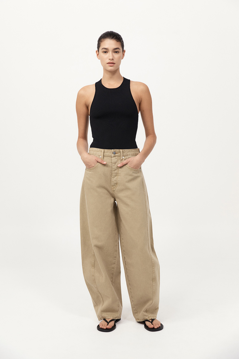 Mid Rise Balloon Jeans Sahara