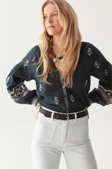 Chandra Blouse Midnight Wash