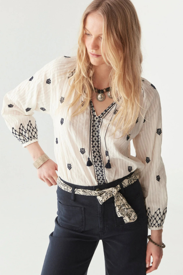 Sybille Blouse Blue Lagoon