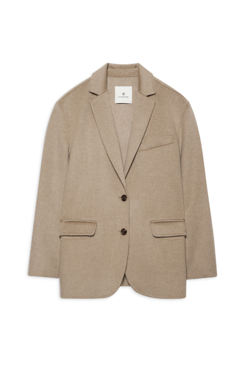 Quinn Blazer Oatmeal Melange Cashmere Blend
