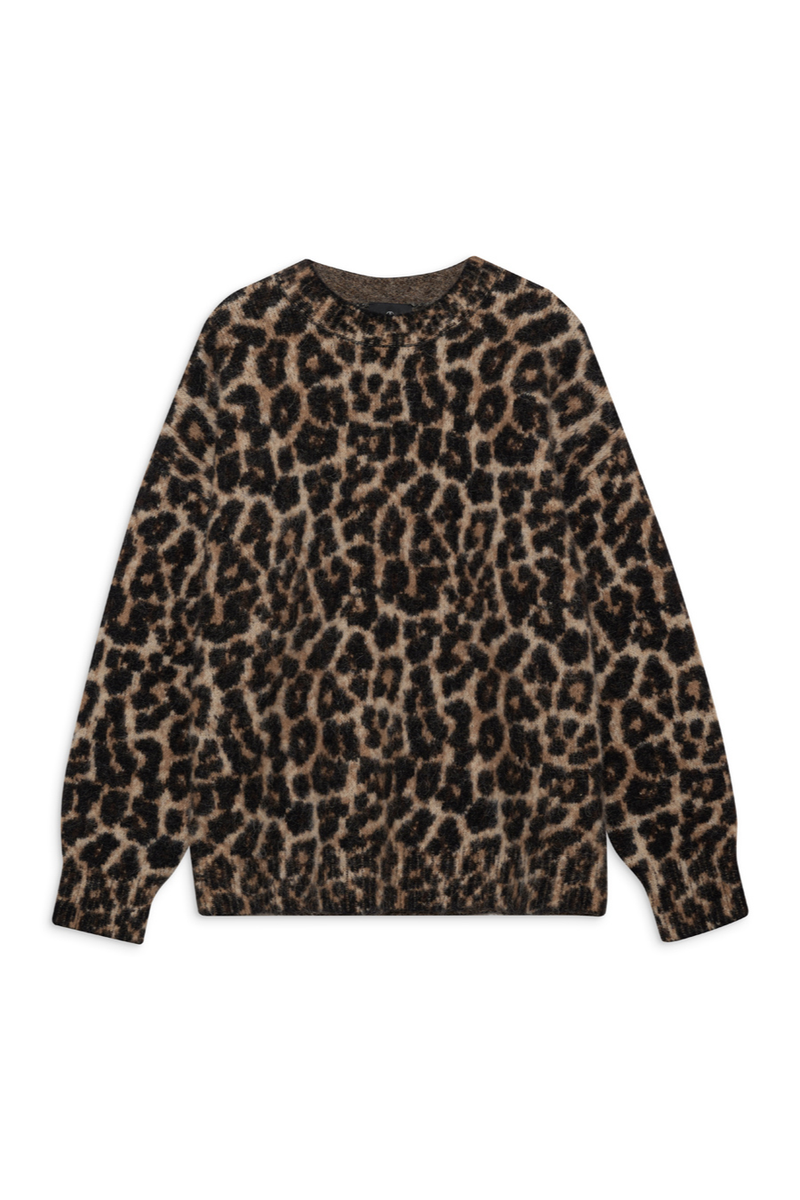 Sydney Crew Sweater Leopard