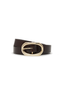Small Signature Link Belt Dark Brown With Gold