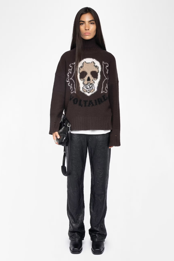 Bleeza Wool Sweater Dark Chocolate