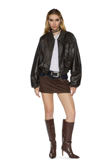 Alpha Crop Bomber Worn Black