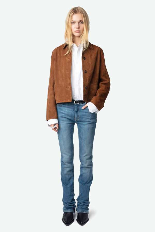 Lessa Suede Jacket Cognac