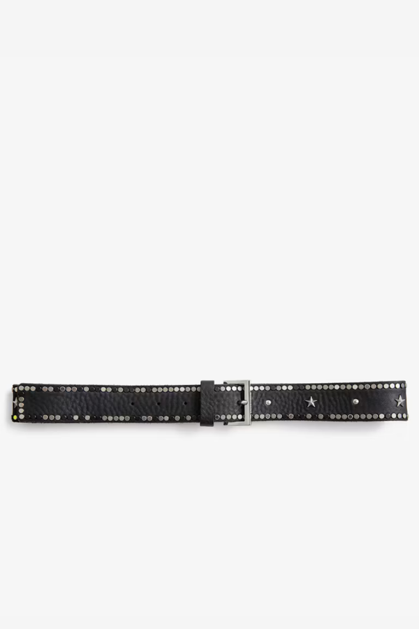 Starlight Leather Belt Noir