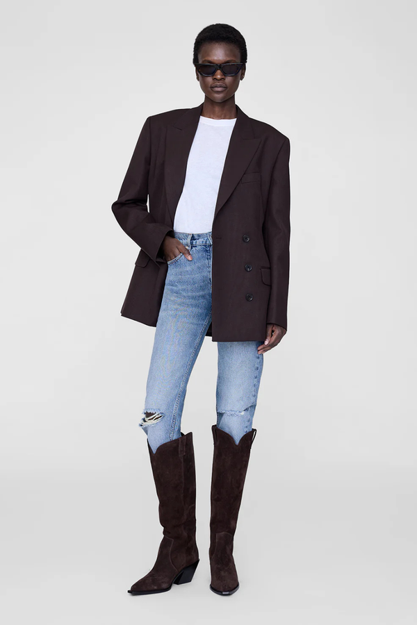 Tall Tania Boots Dark Brown Suede