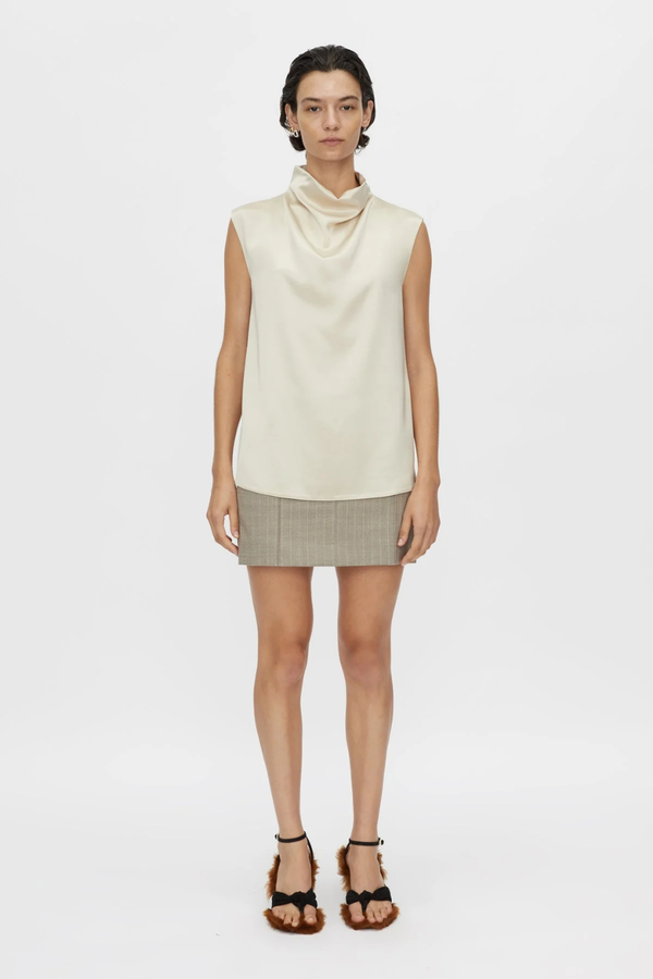 Arnelle Skirt Natural Pinstripe