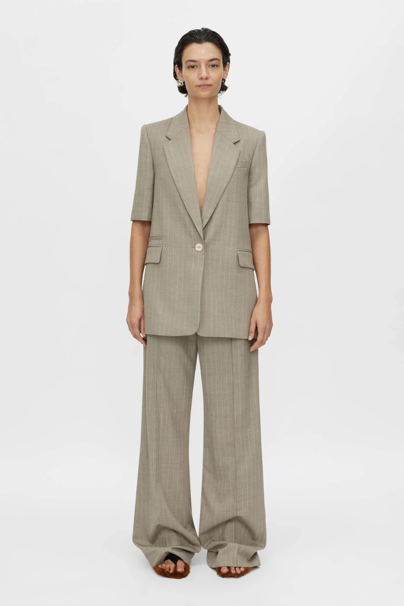 Arnelle Pant Natural Pinstripe