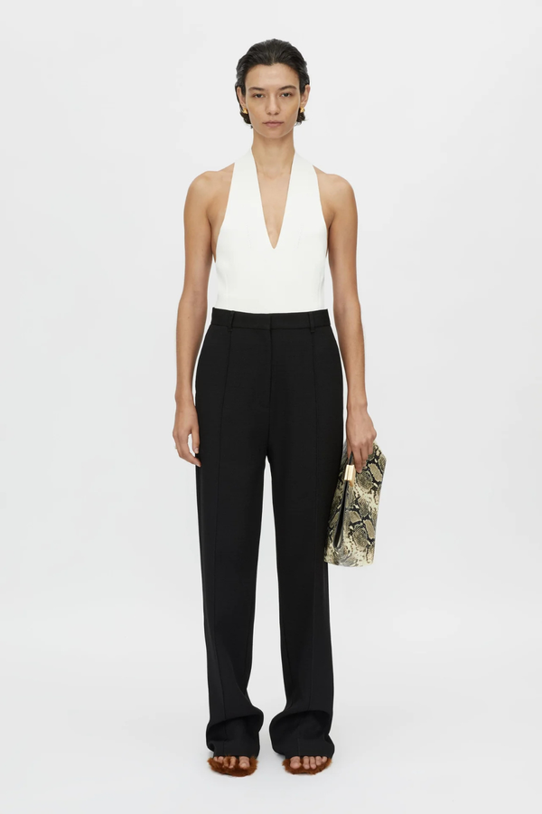 Kestrel Plunge Neck Bodysuit Ivory