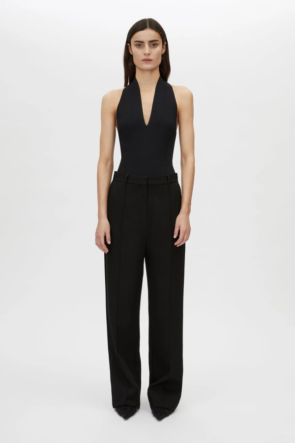 Kestrel Plunge Neck Bodysuit Black