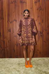 Seraphina Mini Dress Burgundy