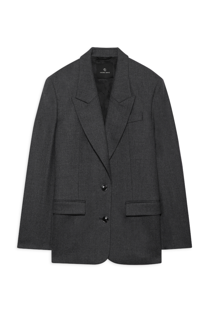 Ross Single Breasted Blazer Dark Heather Grey