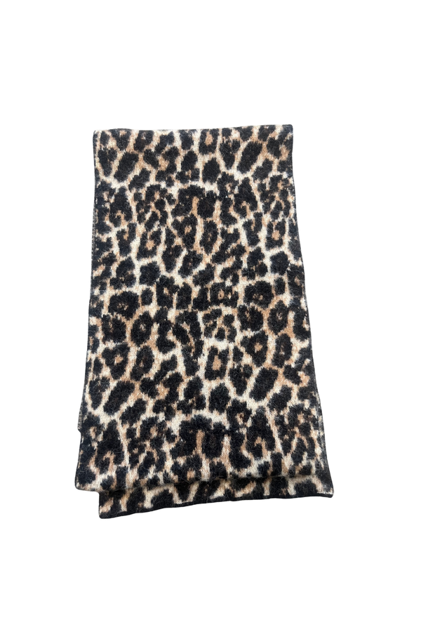 Hannah Scarf Black And Brown Leopard