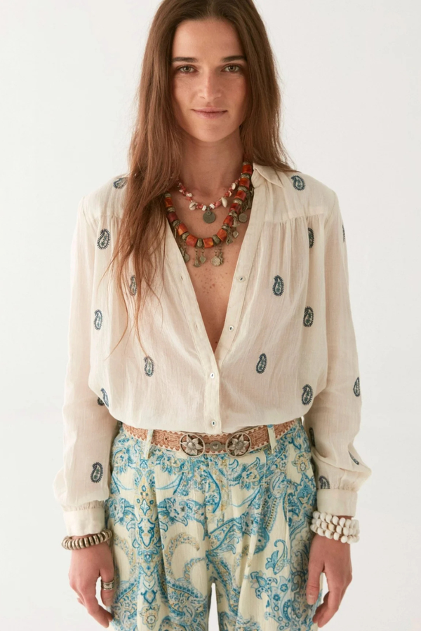 Dylan Blouse Cachemira Ivory