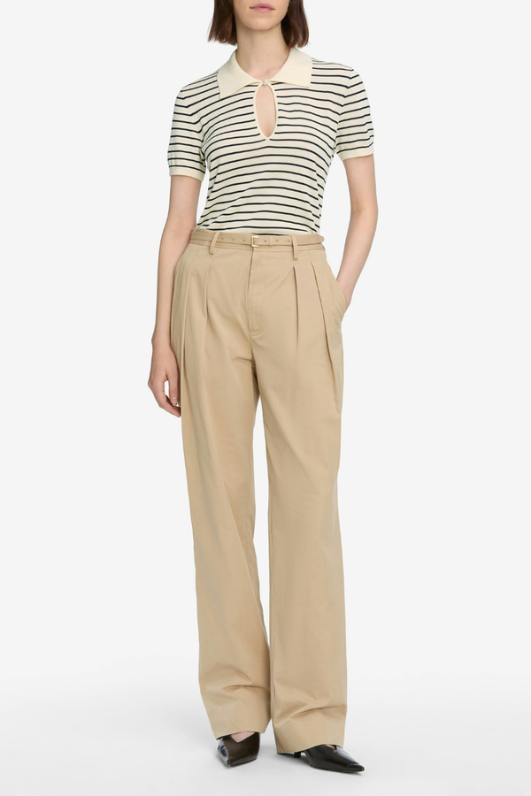The Keyhole Polo Cream Multi