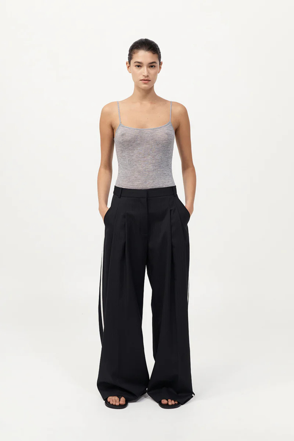 Baby Wool Cami Grey Marle