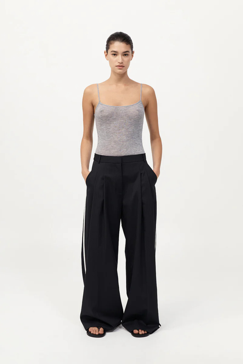 Baby Wool Cami Grey Marle