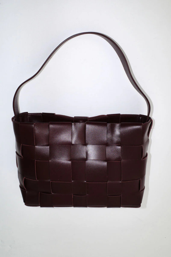 Woven Mini Tote Plum
