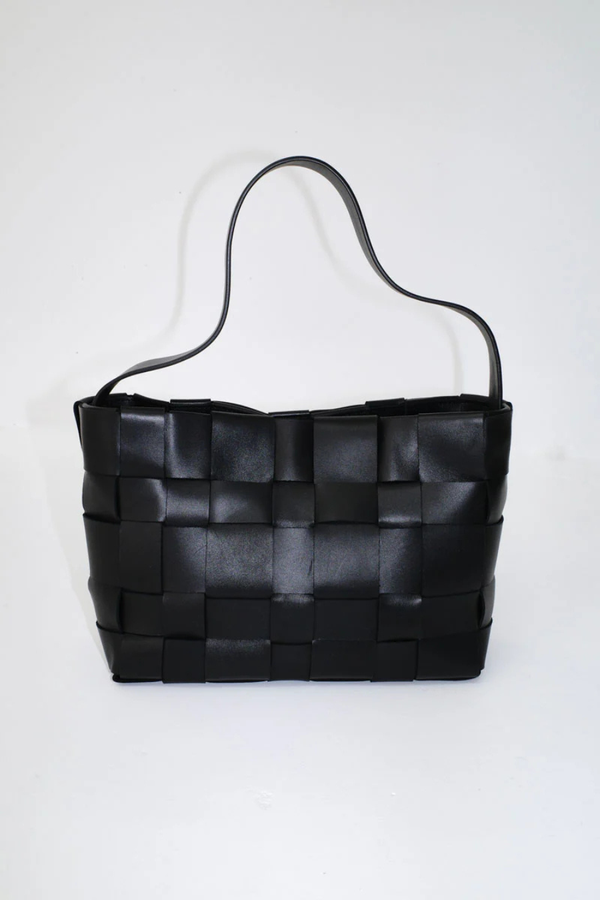 Woven Mini Tote Black