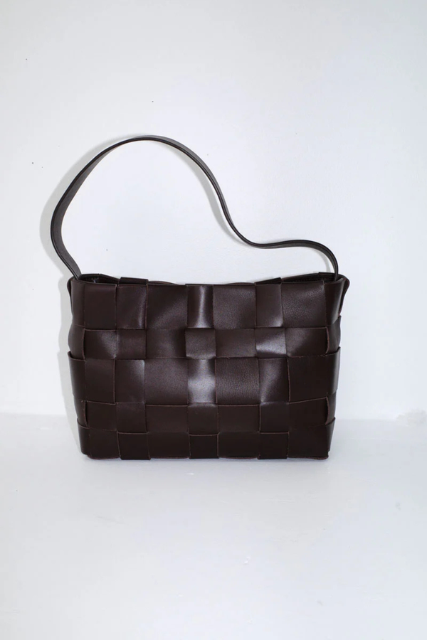Woven Mini Tote Chocolate