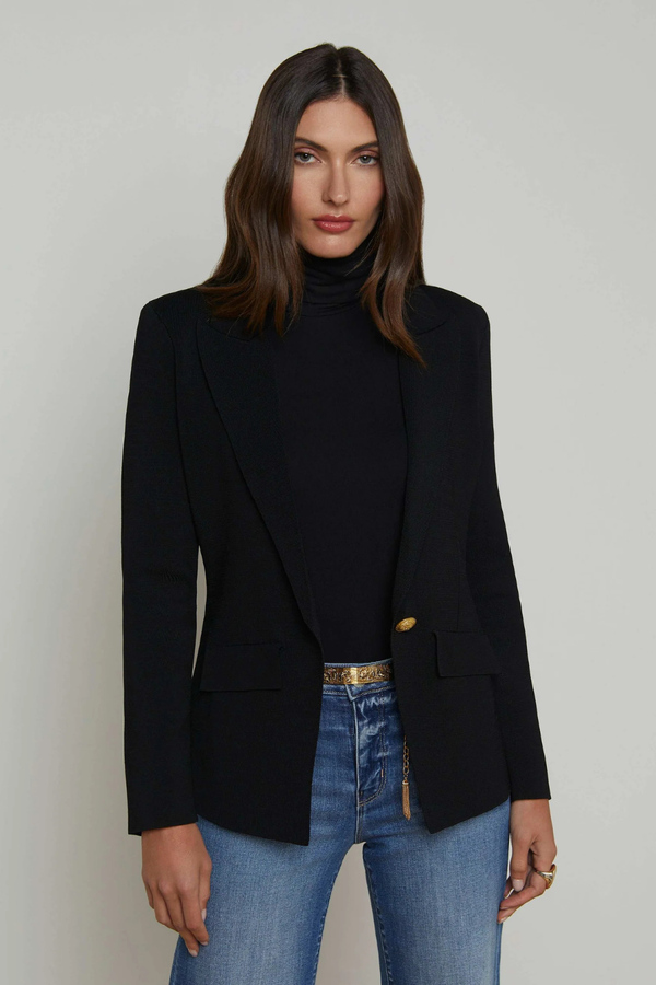 Chamberlain Knit Blazer Black/ Gold