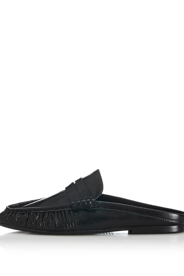 Ivy Black Oily Leather