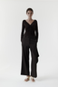 Ruched Long Sleeve Top Balsamic