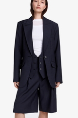 Oversized Layered Blazer With Detachable Vest Iron