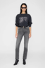 Spencer Sweatshirt Leopard Washed Black