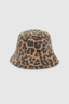 Nicks Bucket Hat Black And Brown Leopard