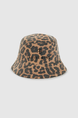 Nicks Bucket Hat Black And Brown Leopard